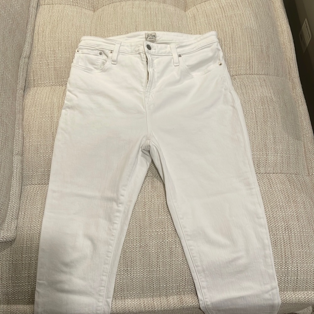 White JCrew Curvy Toothpick jeans